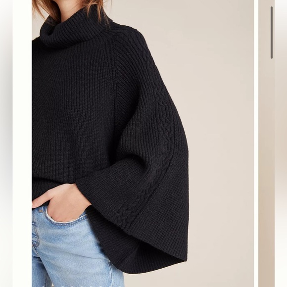 By Anthropologie tan Kali Poncho Sweater - Picture 3 of 10